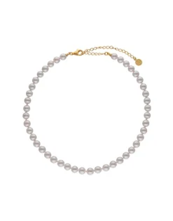 Cheap Majorica Gold-Plated Silver Necklace Ballet 6 Mm