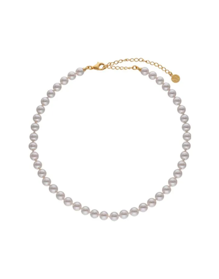 Cheap Majorica Gold-Plated Silver Necklace Ballet 6 Mm