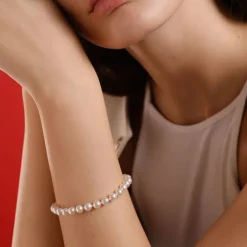 Fashion Majorica Gold-Plated Silver Pearl Bracelet Ballet 4Mm