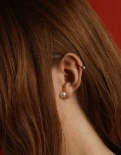 Shop Majorica Kea Gold Earcuff Earring With Round Central Pearl
