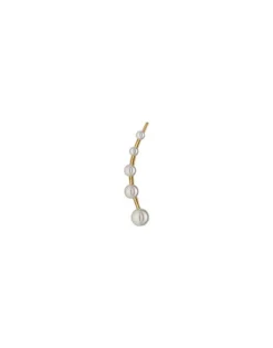 New Majorica Kea Gold Earcuff Earring With Round Pearls