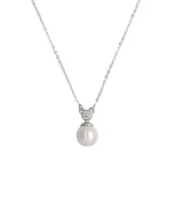 Cheap Majorica Kuma White Pearl And Zirconia Pendant