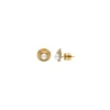 Cheap Majorica Le Palm Pearl Gold-Steel Short Earrings