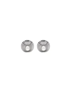 Hot Majorica Le Palm Pearl Steel Earrings With Omega Clasp