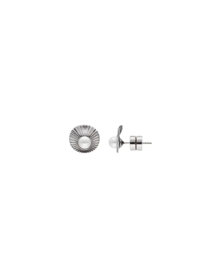 Shop Majorica Le Palm Pearl Steel Short Earrings