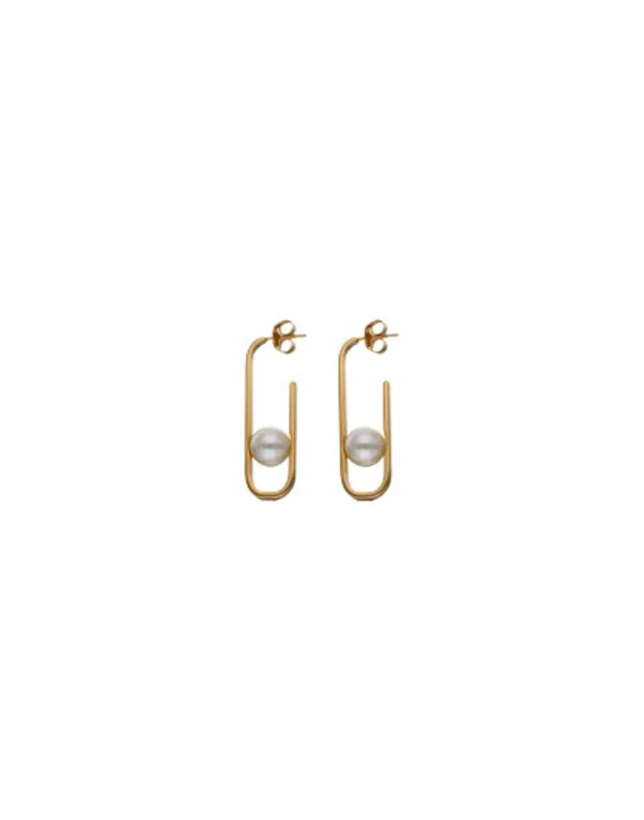 Cheap Majorica Long Atenea Earrings With Round Pearl
