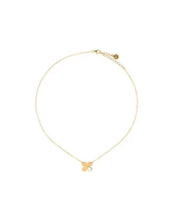 Fashion Majorica Long Ayanti Gold Pendant With A Mother-Of-Pearl Flower: