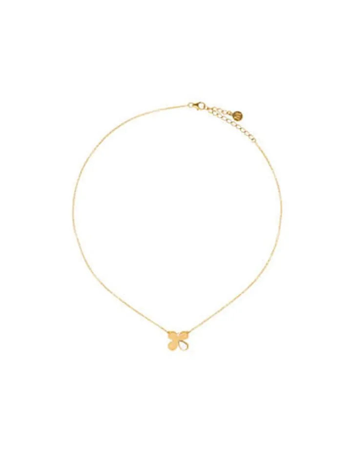 Fashion Majorica Long Ayanti Gold Pendant With A Mother-Of-Pearl Flower: