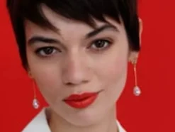 Shop Majorica Long Luar Earrings With Ruby Red Gradient Baroque Pearls