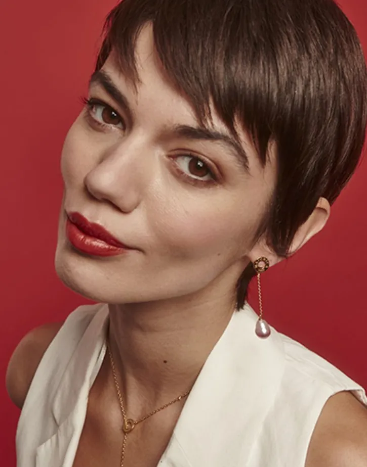 Shop Majorica Long Luar Earrings With Ruby Red Gradient Baroque Pearls