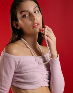 Cheap Majorica Long Necklace Jour With 8Mm White Pearls 150Cm