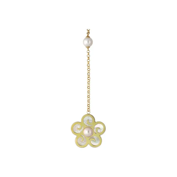 Best Sale Majorica Long Roxana Necklace With A Mother-Of-Pearl Flower