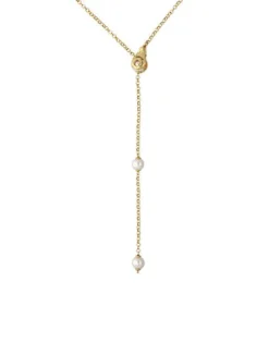 Clearance Majorica Long Roxana Necklace With Pearl Flower