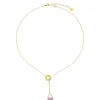 Cheap Majorica Luar Chain Necklace With Ruby Red Gradient Baroque Pearl