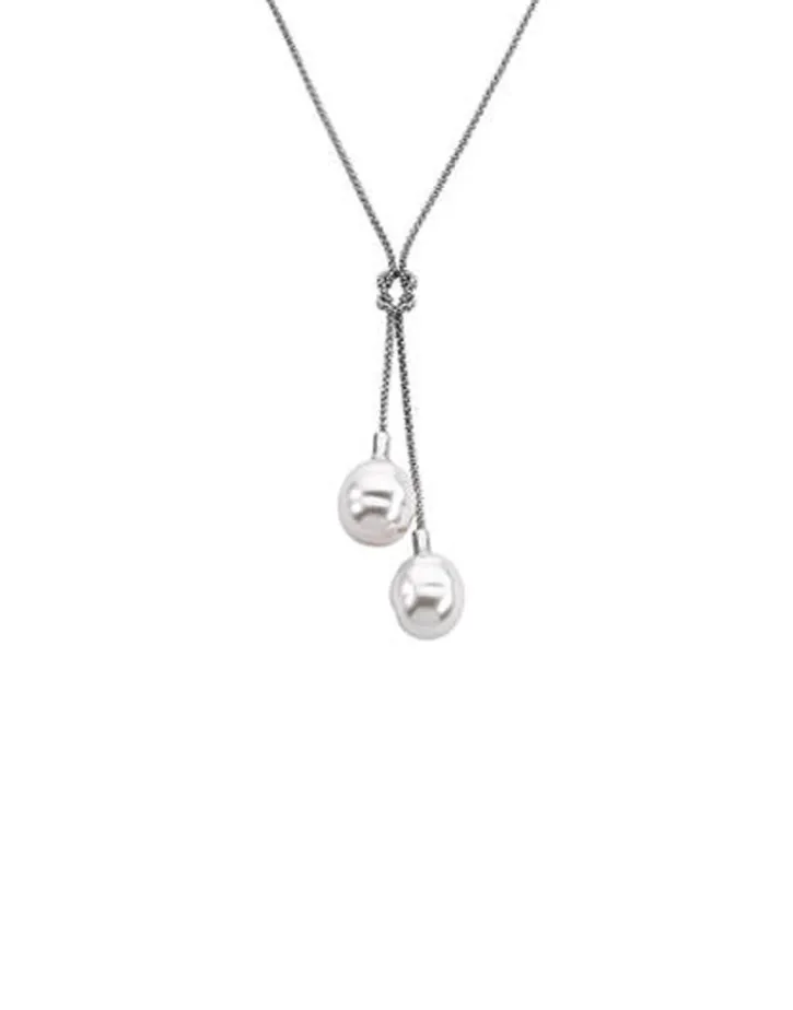 Flash Sale Majorica Necklace Tender Silver With White Barroque Pearls