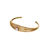 Flash Sale Majorica Openwork Etna Medium Bangle In Gold-Plated Silver