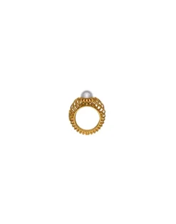 Discount Majorica Openwork Etna Medium Ring In Gold-Plated Silver