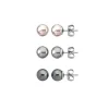 Hot Majorica Pearl Earrings Set Lyra 8 Mm Rose, Gray, Nuage