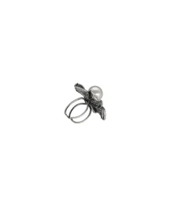 Cheap Majorica Pearl Ring Peregrina With Filigree Flower