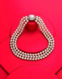 Best Sale Majorica Pearl Silver Necklace Luna
