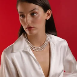 Best Sale Majorica Pearl Silver Necklace Luna