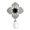 Cheap Majorica Peregrina Pendant With Onyx And Baroque Pearl