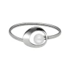 New Majorica Petra Bangle In Steel And White Pearl