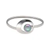 Cheap Majorica Petra Bangle In Steel With Grey Pearl