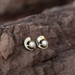 Online Majorica Petra Earrings In Gold Steel