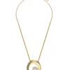 Best Majorica Petra Gold Steel Necklace With Xl Pendant