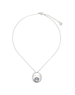 Outlet Majorica Petra Pendant With Grey Pearl And Steel Chain