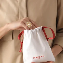 New Majorica Roxana Big Ring With Mother-Of-Pearl