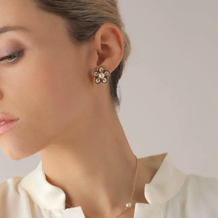 Hot Majorica Roxana Mother-Of-Pearl Stud Earrings
