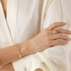 Cheap Majorica Roxana Pearl Flower Bracelet