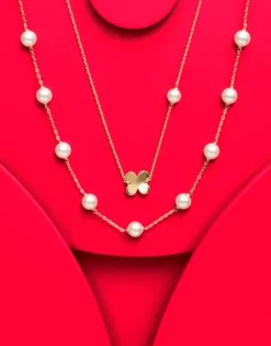 Discount Majorica Short Ayanti Necklace With A Round Mother-Of-Pearl