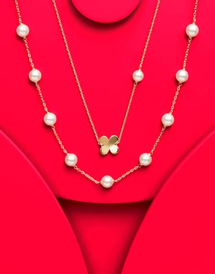 Discount Majorica Short Ayanti Necklace With A Round Mother-Of-Pearl