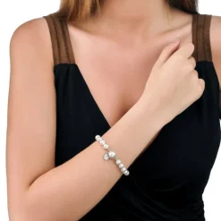 Online Majorica Silver Bracelet Lyra 8Mm