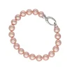 Best Majorica Silver Bracelet Lyra With 8Mm Pink Pearls