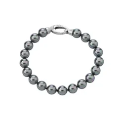 Hot Majorica Silver Bracelet With 10Mm Gray Pearls Lyra