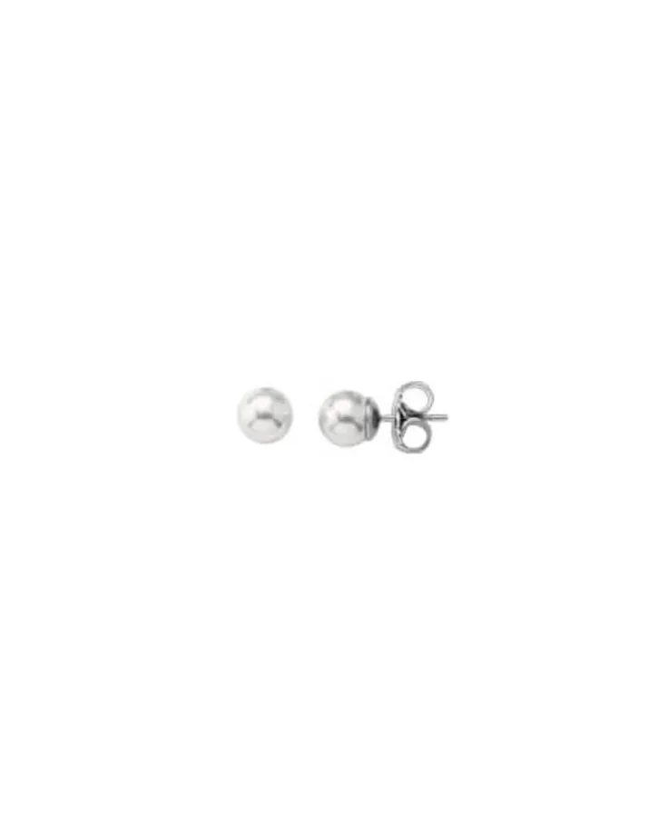 Cheap Majorica Silver Earrings Cies With 5Mm White Pearl