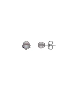 Best Majorica Silver Earrings Lyra With 6Mm Nuage Pearl