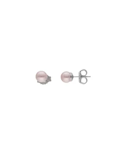 Best Sale Majorica Silver Earrings Lyra With 6Mm Pink Pearl