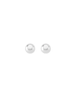 Discount Majorica Silver Earrings Nuada With 10Mm White Pearl Flattened Round