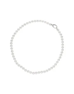 Cheap Majorica Silver Necklace Lyra 45Cm With White Pearls 6Mm