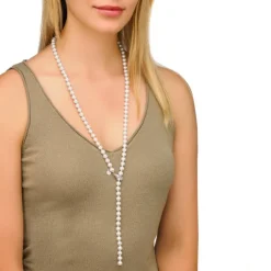 Store Majorica Silver Necklace Lyra 8Mm 90Cm