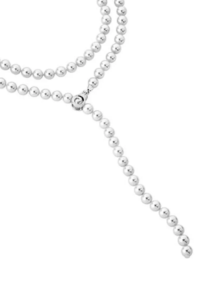 Store Majorica Silver Necklace Lyra 8Mm 90Cm
