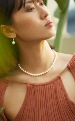 Hot Majorica Silver Necklace Lyra 7Mm 50Cm