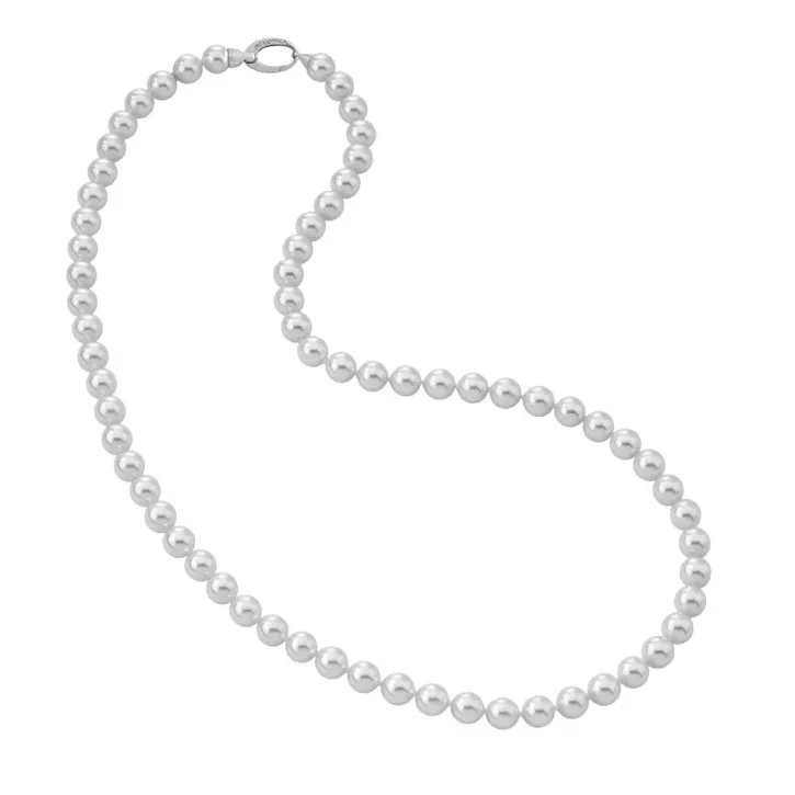 Best Sale Majorica Silver Necklace Lyra With White Pearls 10Mm 60Cm