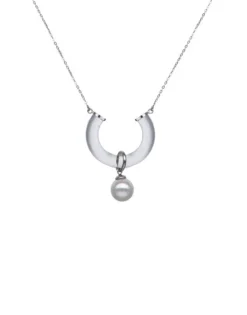 Shop Majorica Silver Necklace With Ayla Pendant In High-Resistance Glass