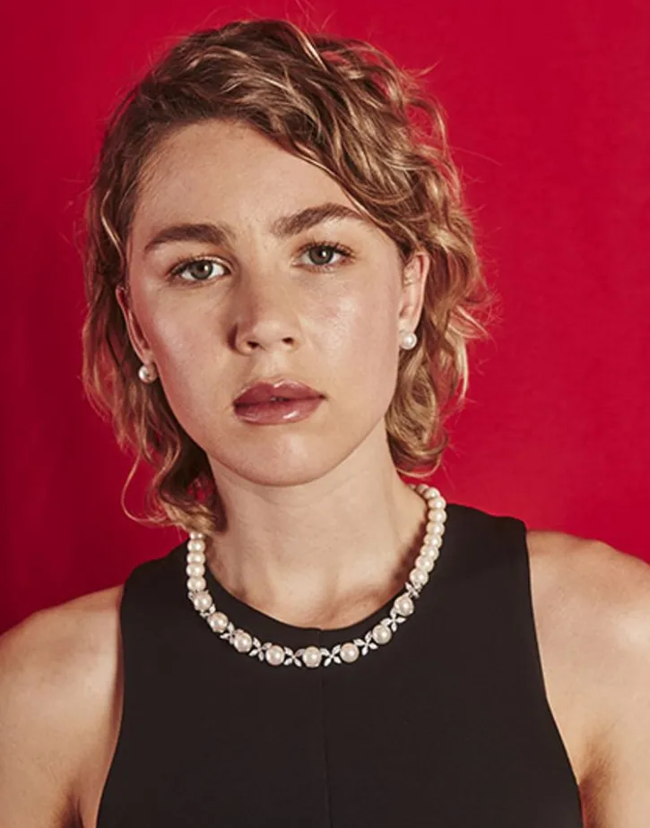 New Majorica Silver Necklace With Pearls And Zircons Venus